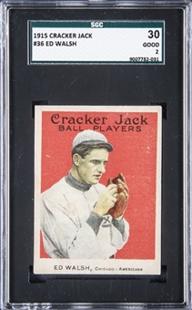 1915 Cracker Jack #36 Ed Walsh - SGC GD 2